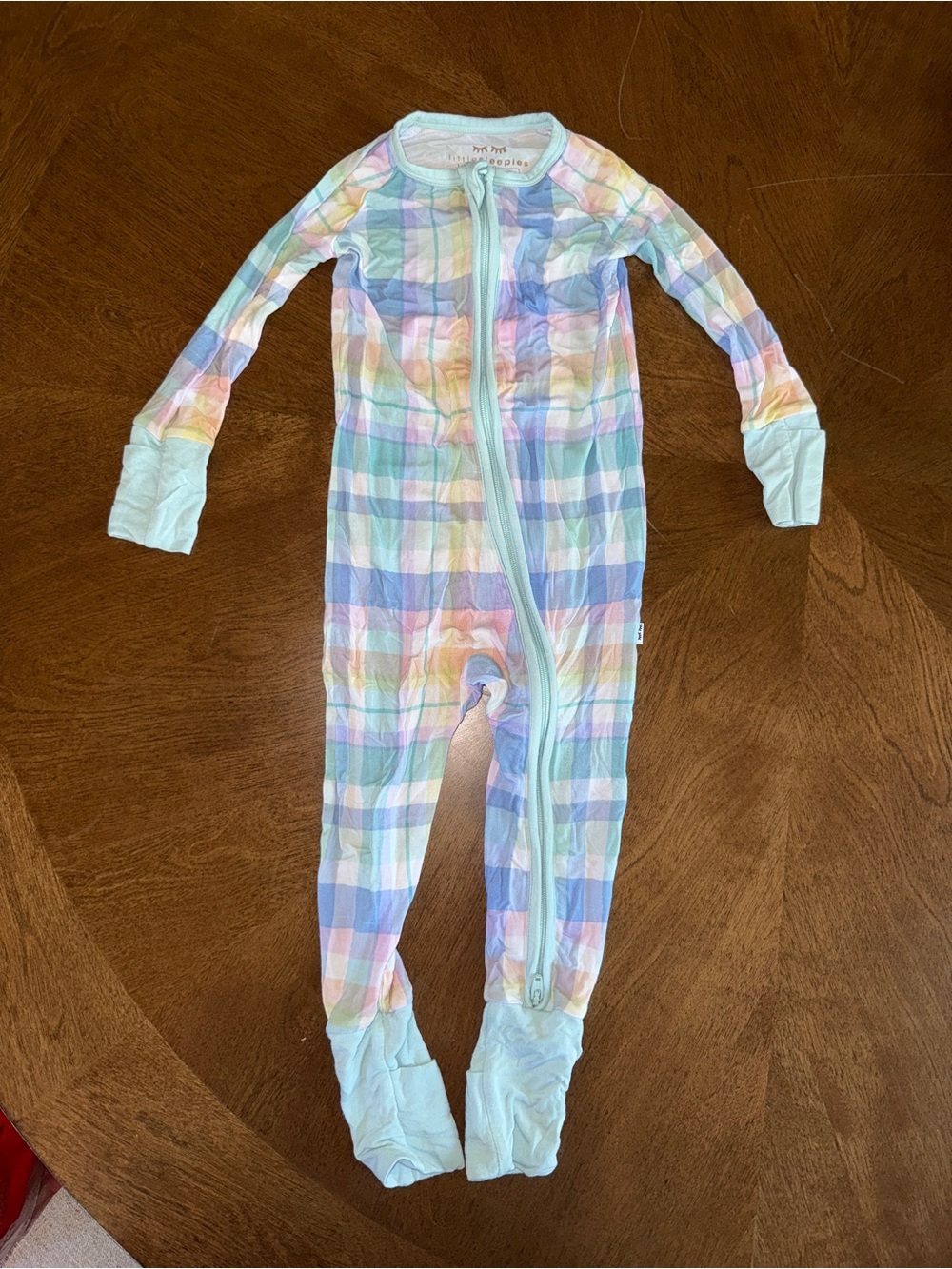 Little Sleepies Pastel Plaid Zippy